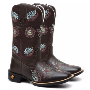 Bota Texana Feminina "Mandala Azul" - Esporatto