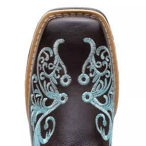 Bota Texana Feminina "Floral Azul" - Esporatto