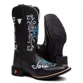 Bota Texana Feminina "Orquídea Azul" - Esporatto