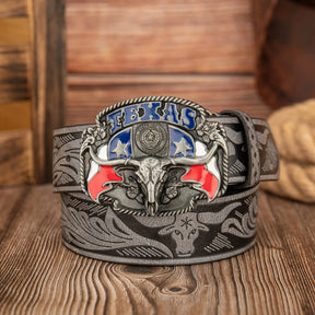 Cinto Touro Texano em Couro Premium - Esporatto